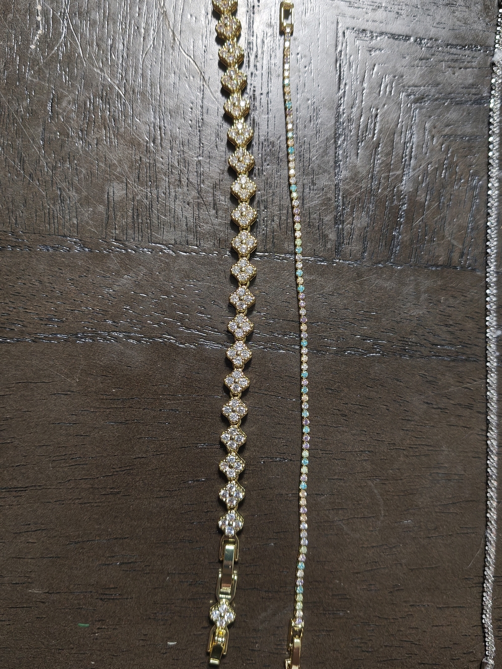 Gold Crystal Link Bracelet - Women's Jewelry